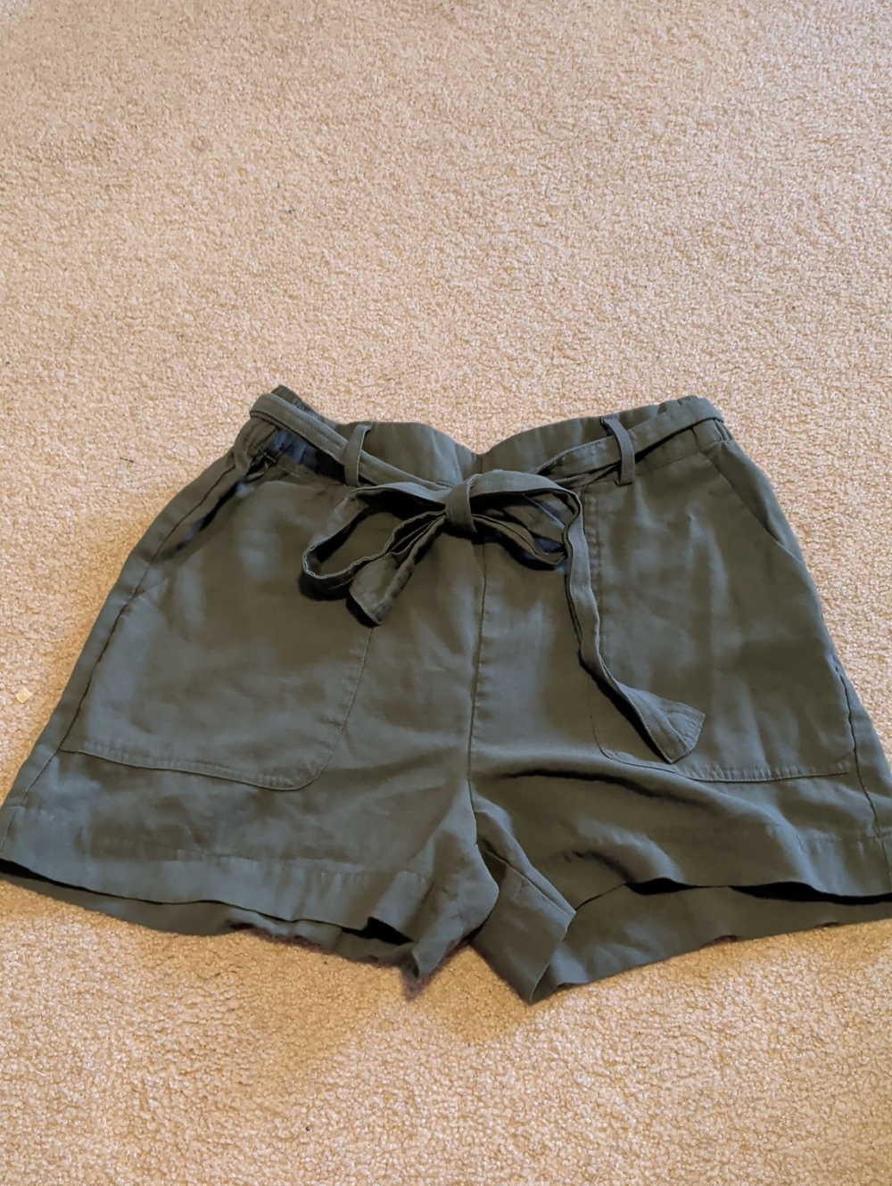 a new day Olive Tie-Waist Shorts